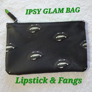 IPSY Lipstick & Fangs Cosmetic Bag
